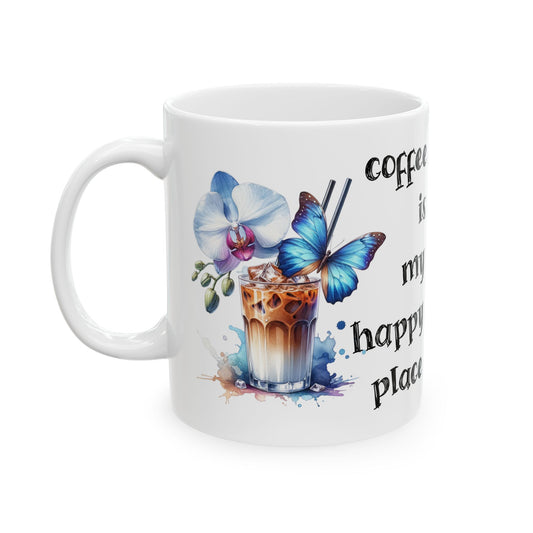 "Coffee Is My Happy Place" 11 oz Coffee Mug