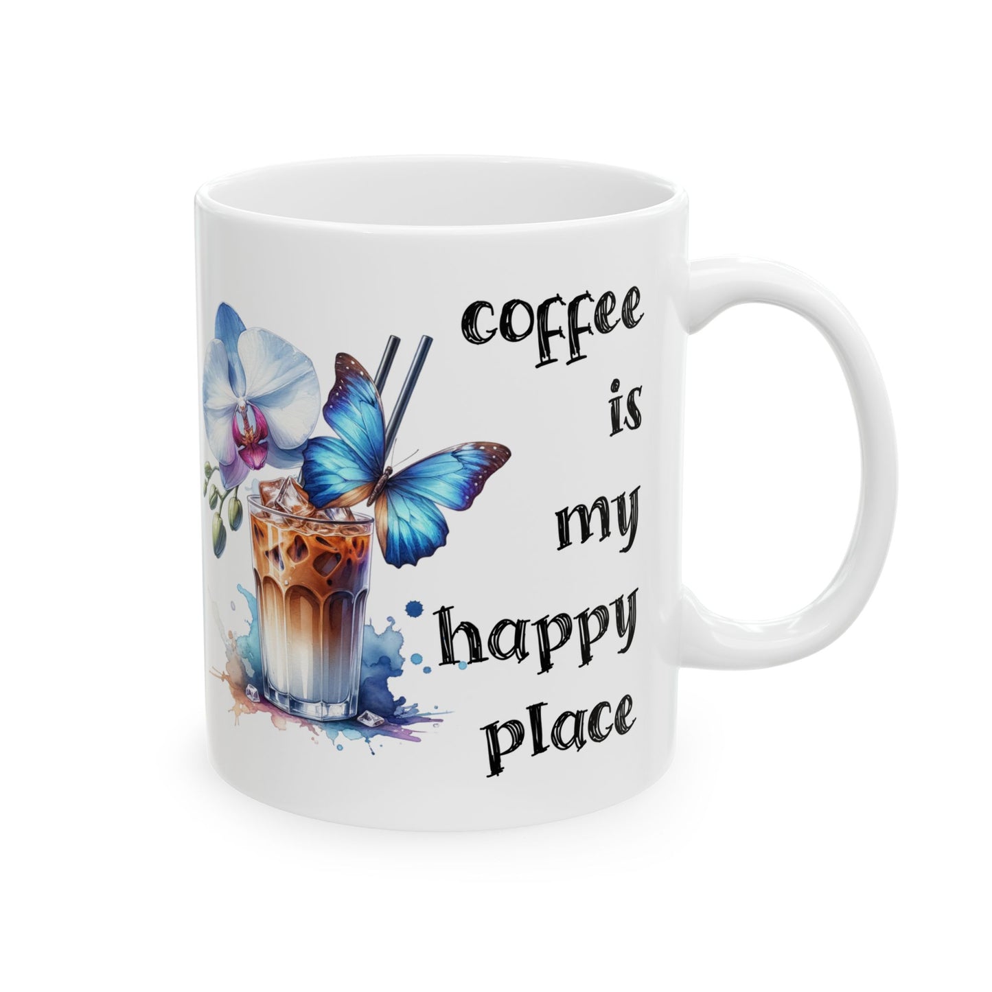 "Coffee Is My Happy Place" 11 oz Coffee Mug